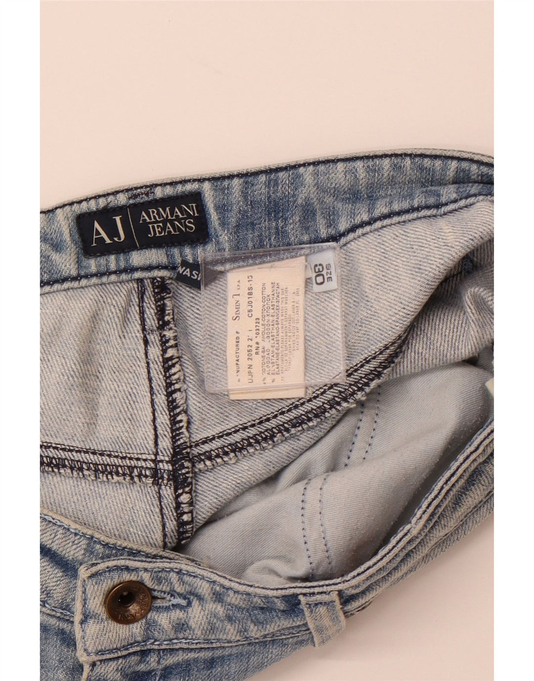 ARMANI Womens Bootcut Jeans W30 L31 Blue Cotton