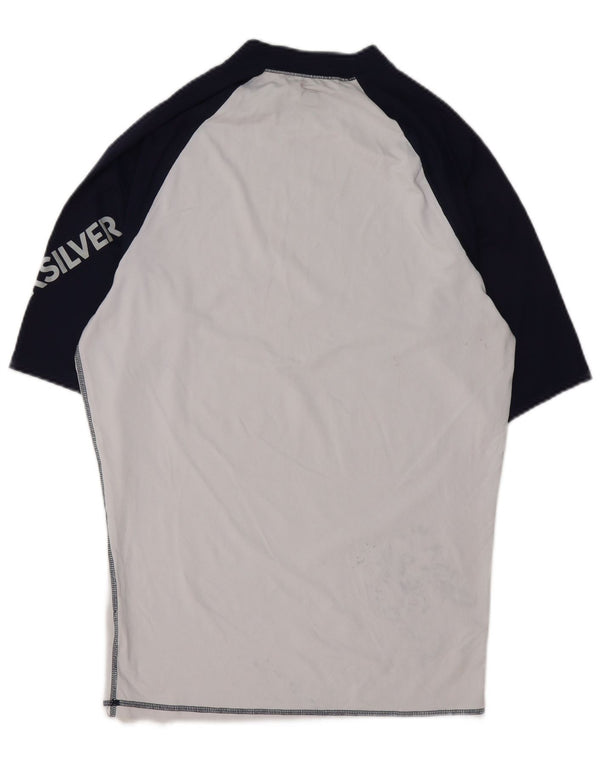 Quiksilver Mens Graphic T-Shirt Top 2XL White Colourblock Polyamide