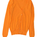 Zara Womens Cardigan Sweater UK 10 Small Orange Cotton