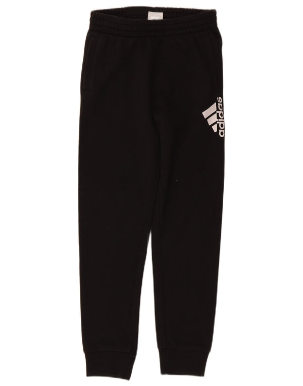 Adidas Boys Graphic Tracksuit Trousers Joggers 10-11 Years Medium Black