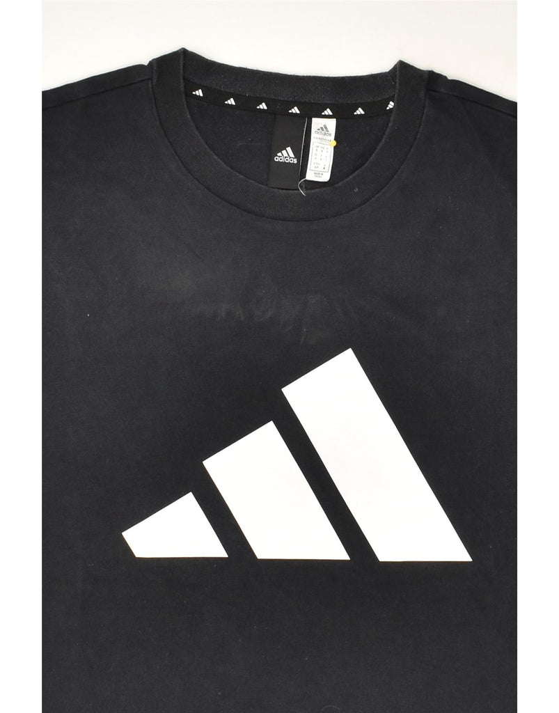 ADIDAS Mens Graphic T-Shirt Top Small Black Cotton | Vintage Adidas | Thrift | Second-Hand Adidas | Used Clothing | Messina Hembry 