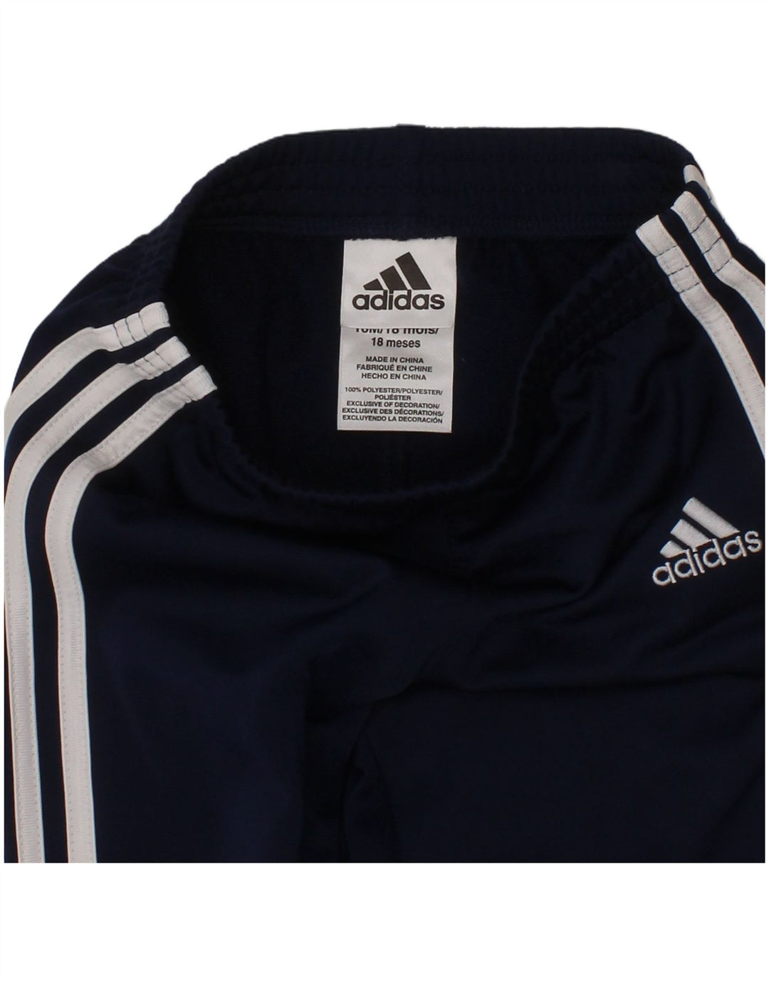 ADIDAS Baby Boys Tracksuit Trousers 12-18 Months  Navy Blue Polyester