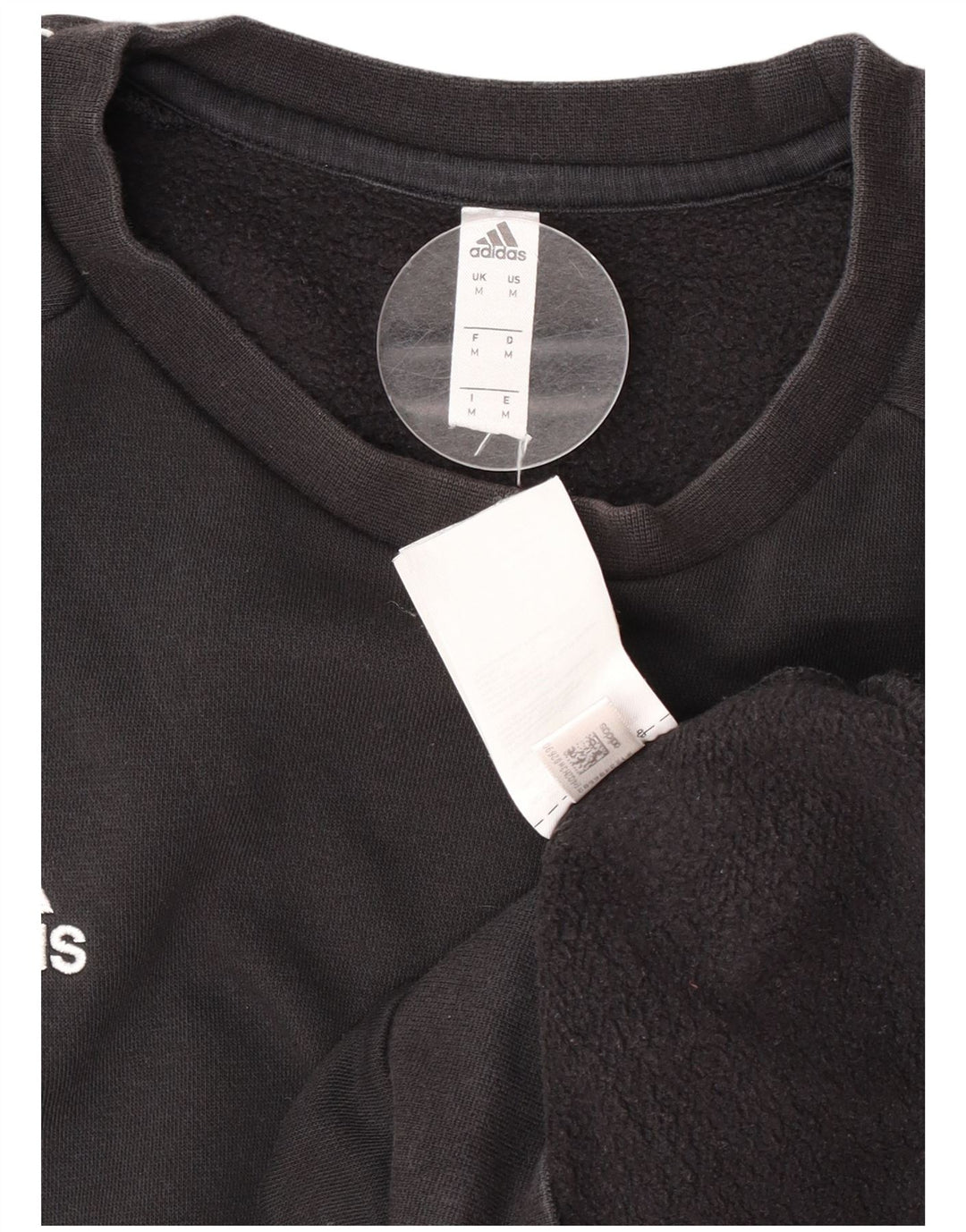 Adidas Mens Sweatshirt Jumper Medium Black Cotton