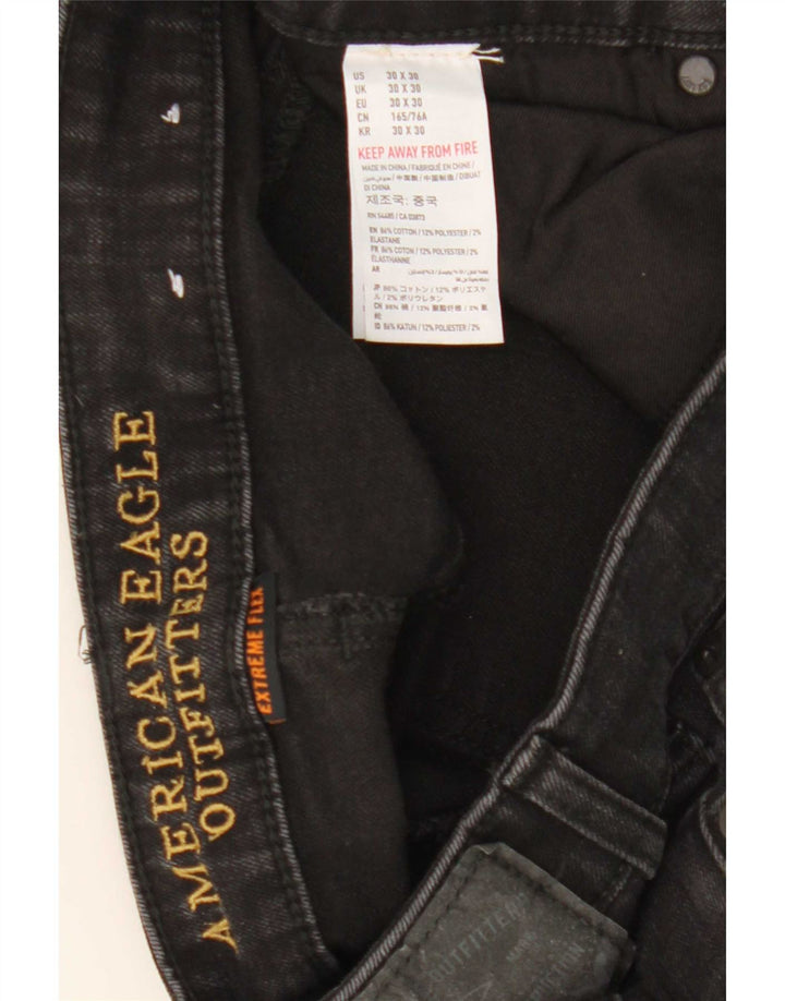 American Eagle Womens Skinny Jeans W30 L30 Black Cotton