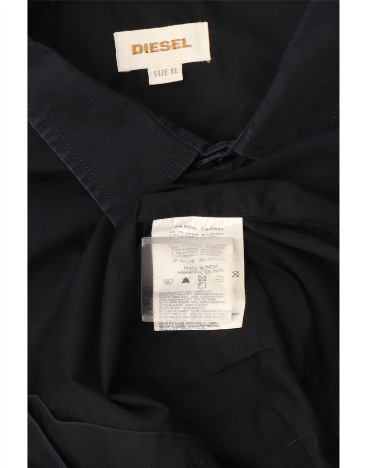 Diesel Mens Shirt XL Black Cotton