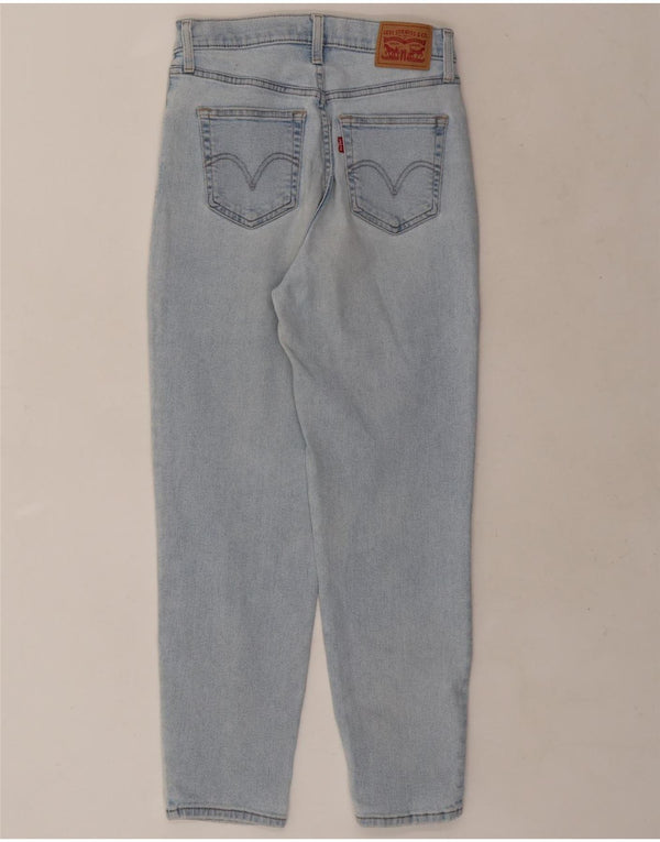 Levi's Womens Mom Distressed High Waist Jeans W28 L27 Blue Cotton