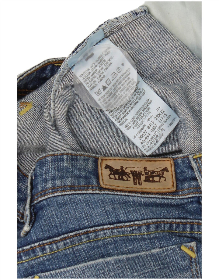 Levi's Womens Straight Jeans W29 L32 Blue Cotton