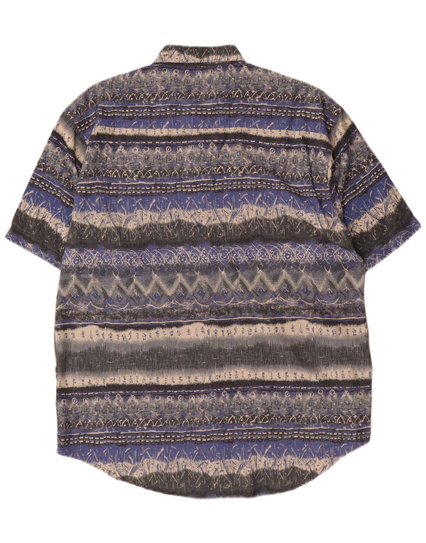 St. Bernard Mens Short Sleeve Shirt Medium Multicoloured Striped Viscose