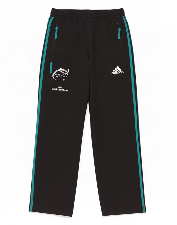 Adidas Boys Munster Rugby Tracksuit Trousers 11-12 Years Black Striped
