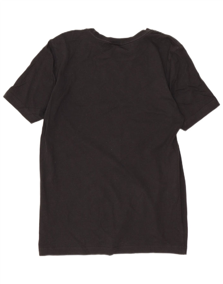 Adidas Boys Graphic T-Shirt Top 13-14 Years Black Cotton