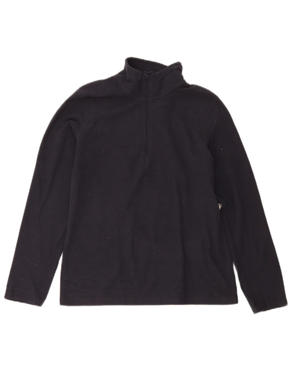 Mountain Warehouse Womens Zip Neck Fleece Jumper UK 14 Medium Navy Blue