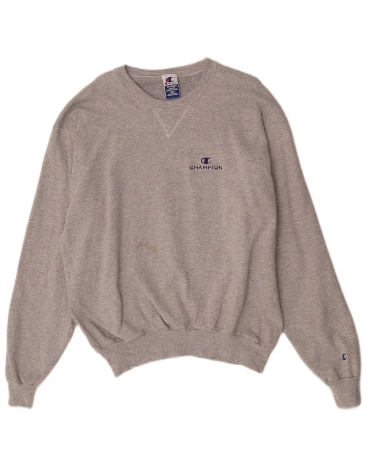 Champion Mens Sweatshirt Jumper 2XL Grey Cotton
