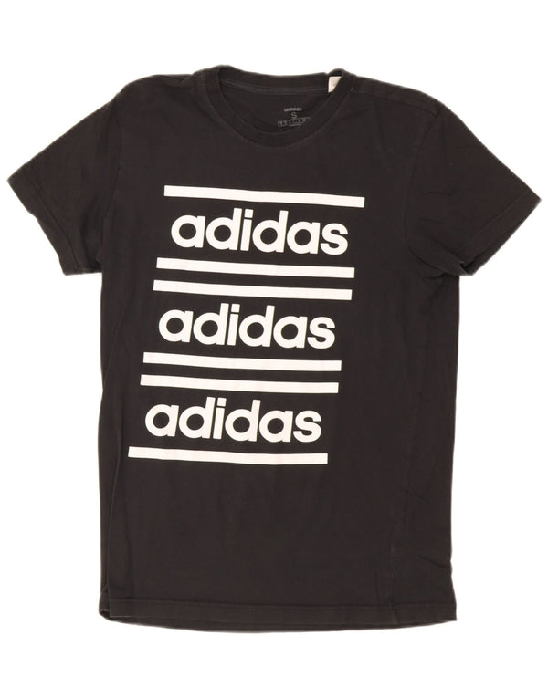 Adidas Mens Graphic T-Shirt Top Small Black Cotton