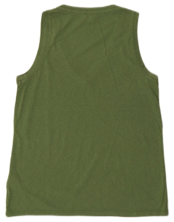 J. CREW Womens Vest Top UK 10 Small Green Cotton