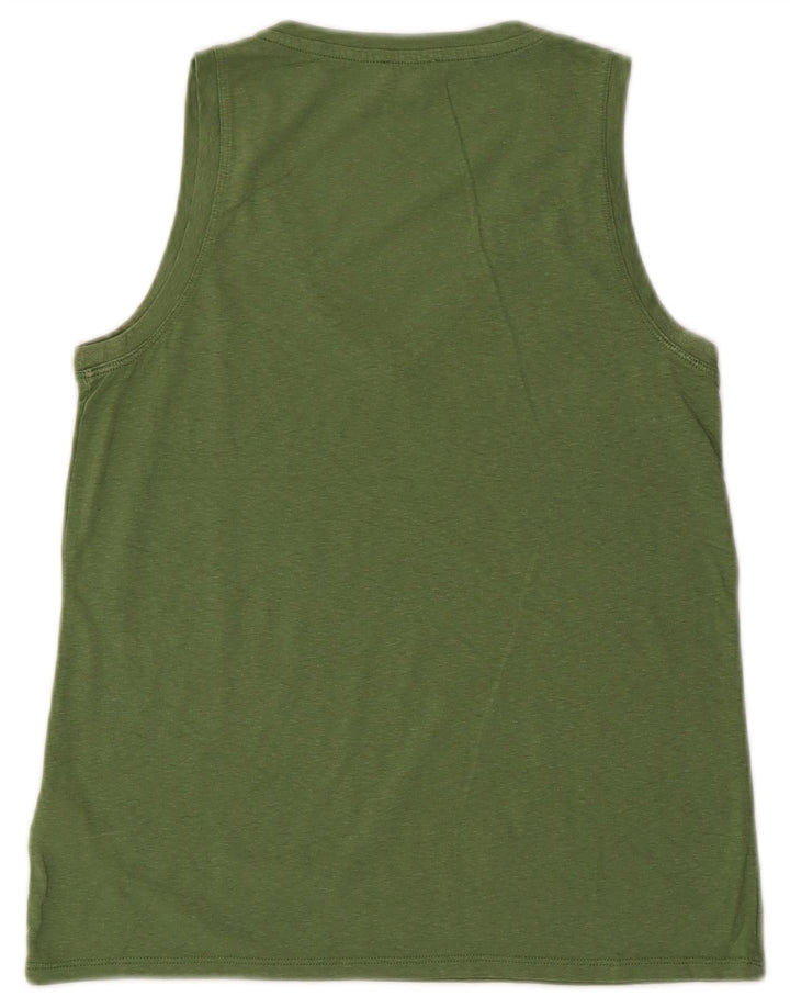 J. CREW Womens Vest Top UK 10 Small Green Cotton