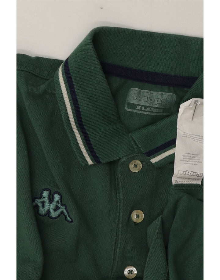 Kappa Mens Polo Shirt XL Green Cotton