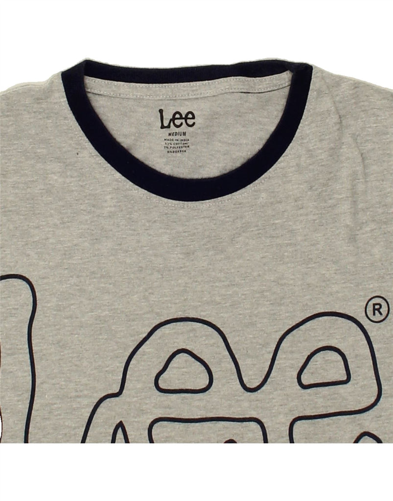 LEE Mens Graphic T-Shirt Top Medium Grey Cotton | Vintage Lee | Thrift | Second-Hand Lee | Used Clothing | Messina Hembry 