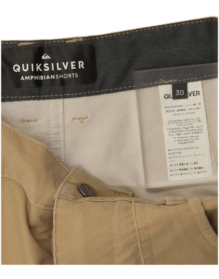Quiksilver Mens Amphibian Casual Shorts W30 Medium  Beige Polyester