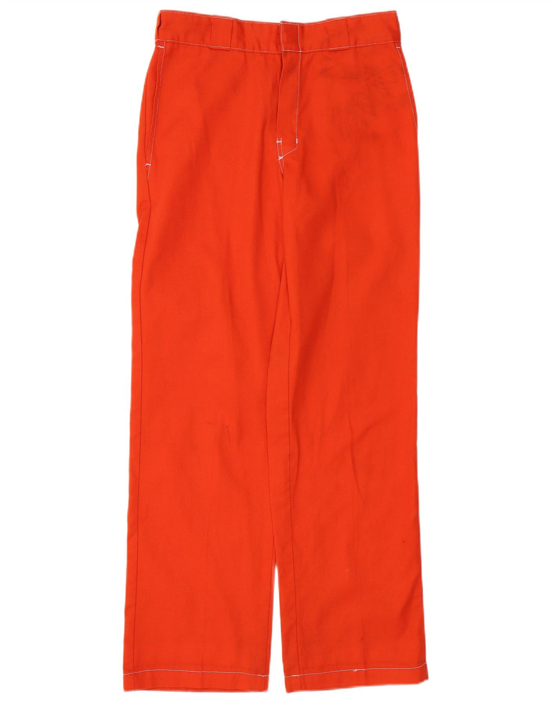 DICKIES Mens Straight Chino Trousers W30 L32 Orange Cotton
