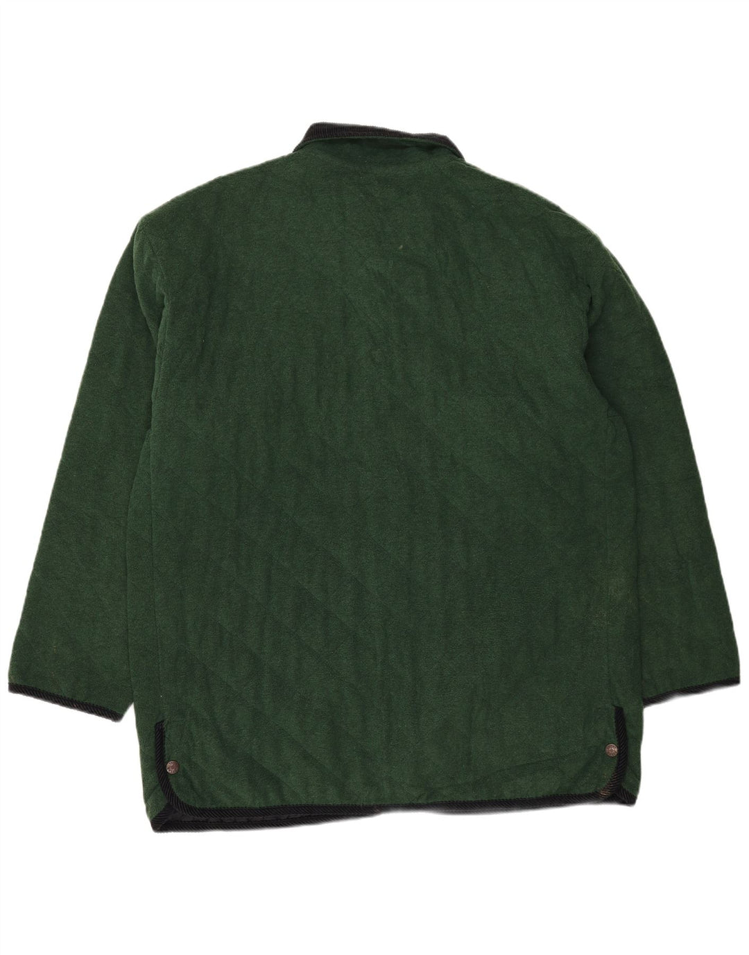 Vintage Mens Quilted Jacket UK 44 2XL Green Polyester