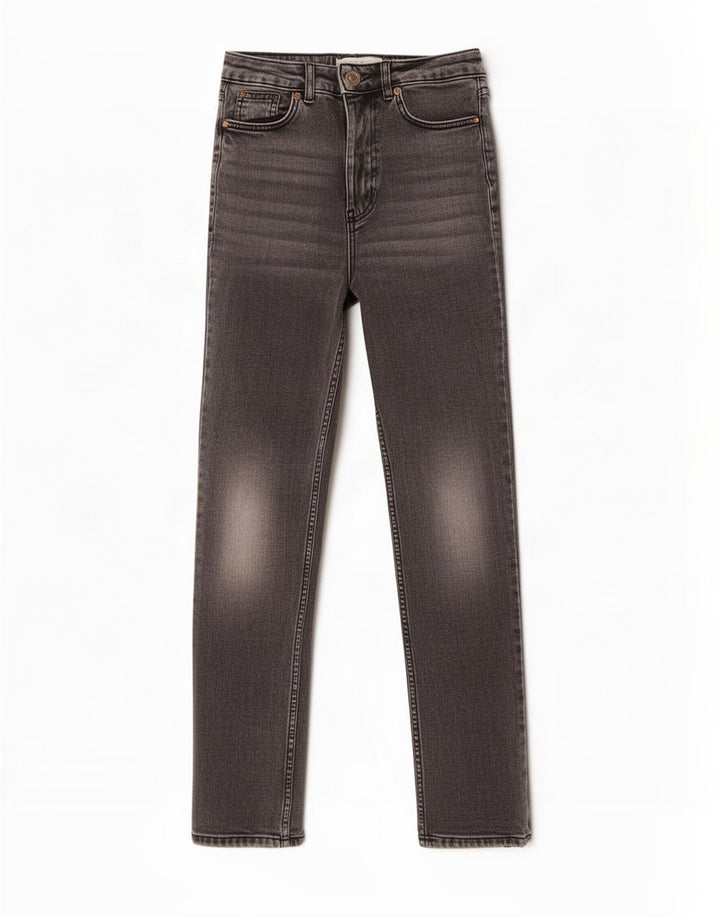 Topshop Womens Slim Jeans W26 L30 Grey Cotton