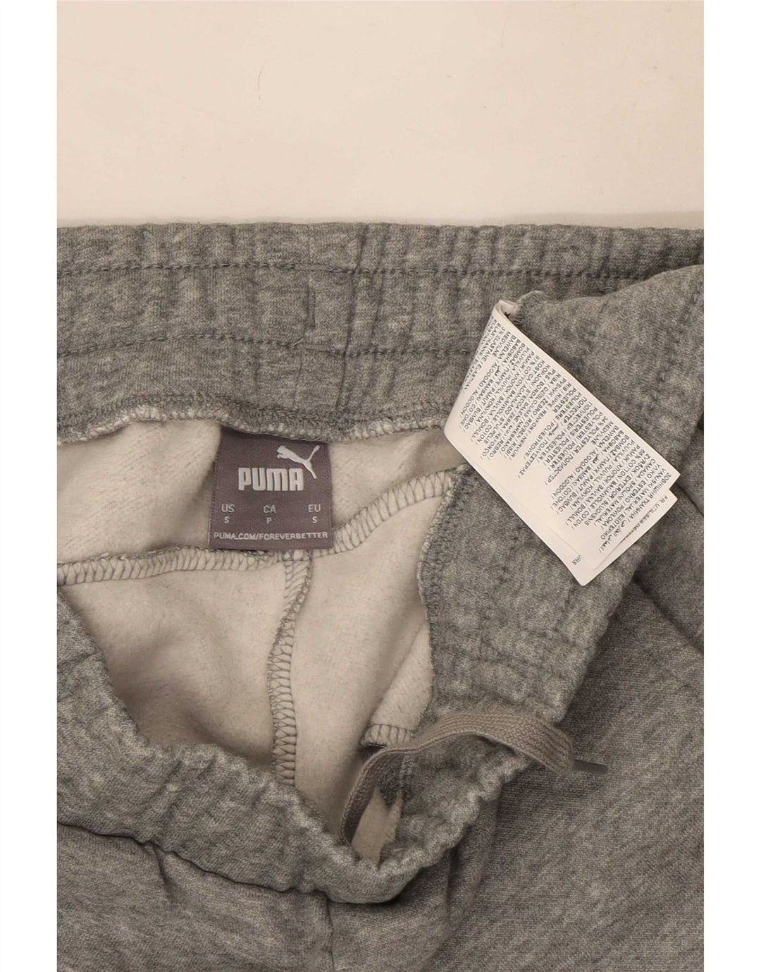Puma Mens Tracksuit Trousers Joggers Small Grey Cotton