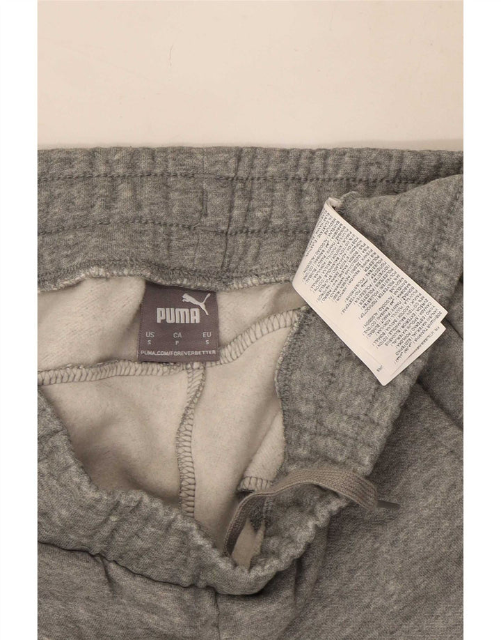 Puma Mens Tracksuit Trousers Joggers Small Grey Cotton