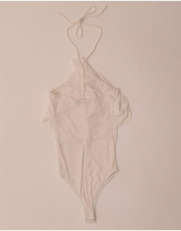 Zara Womens Sleeveless Bodysuit UK 8 Small White