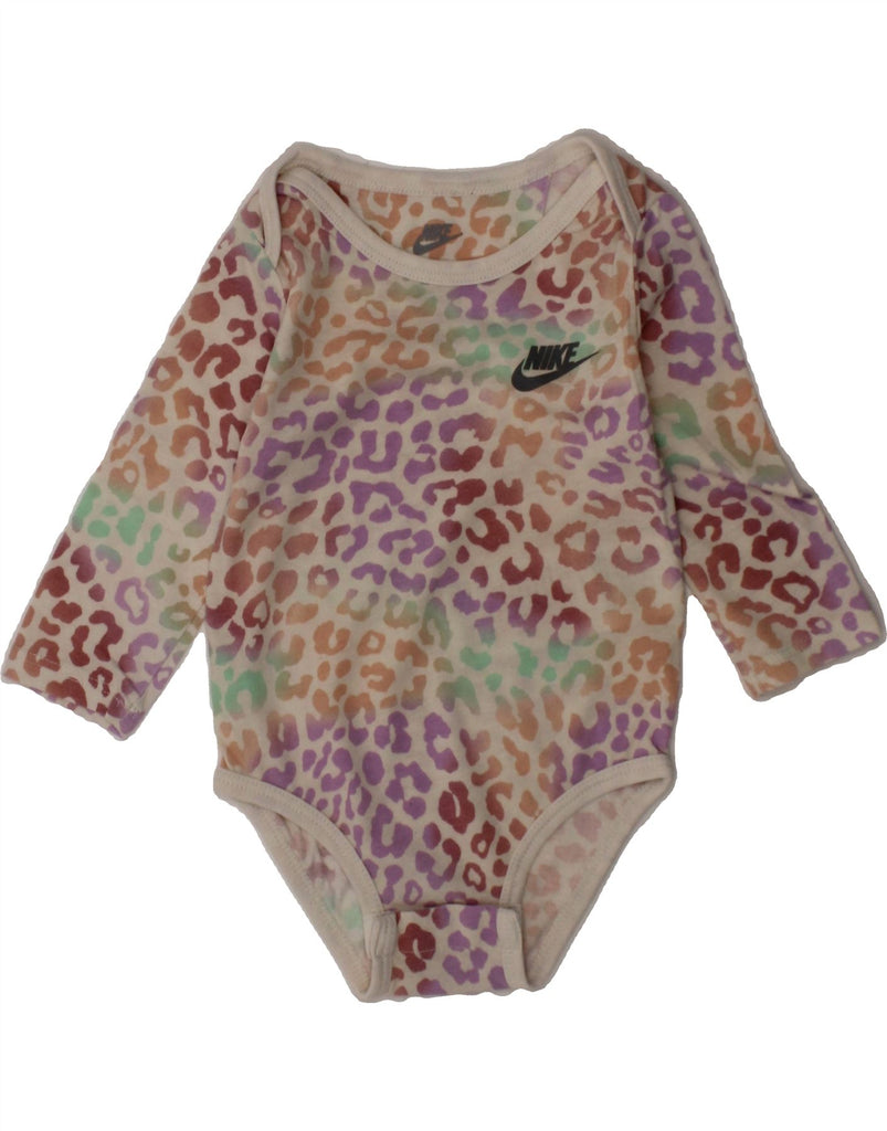 NIKE Baby Girls Bodysuit 6-9 Months Multicoloured Animal Print Vintage Nike and Second-Hand Nike from Messina Hembry 
