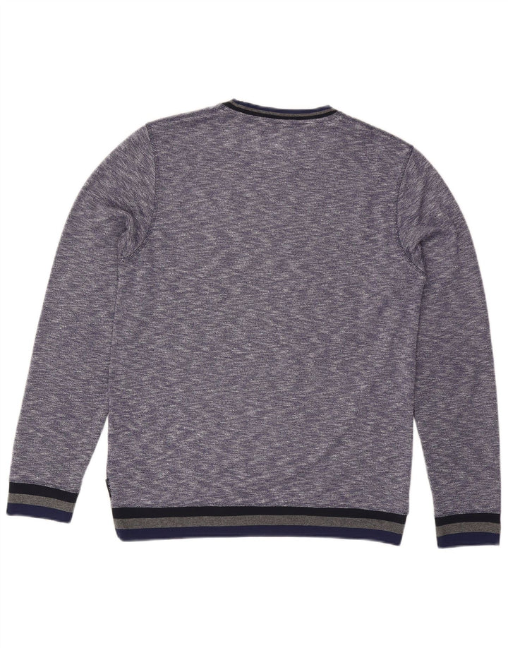 Ted Baker Mens Crew Neck Jumper Sweater Size 3 Medium Blue Flecked