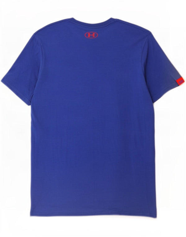 Under Armour Mens Graphic T-Shirt Top Small Blue Cotton