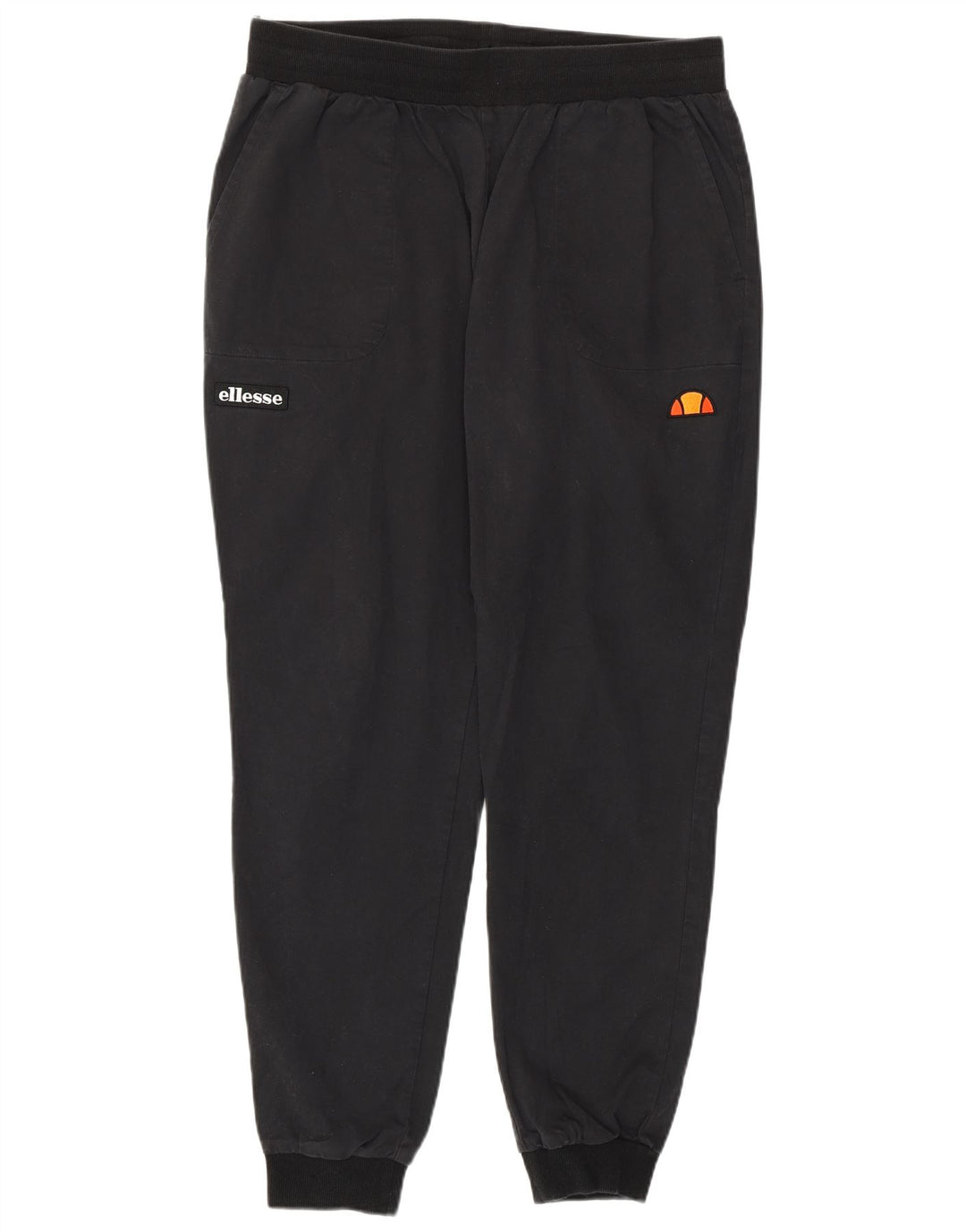 ELLESSE Womens Graphic Tracksuit Trousers Joggers UK 16 Large  Black