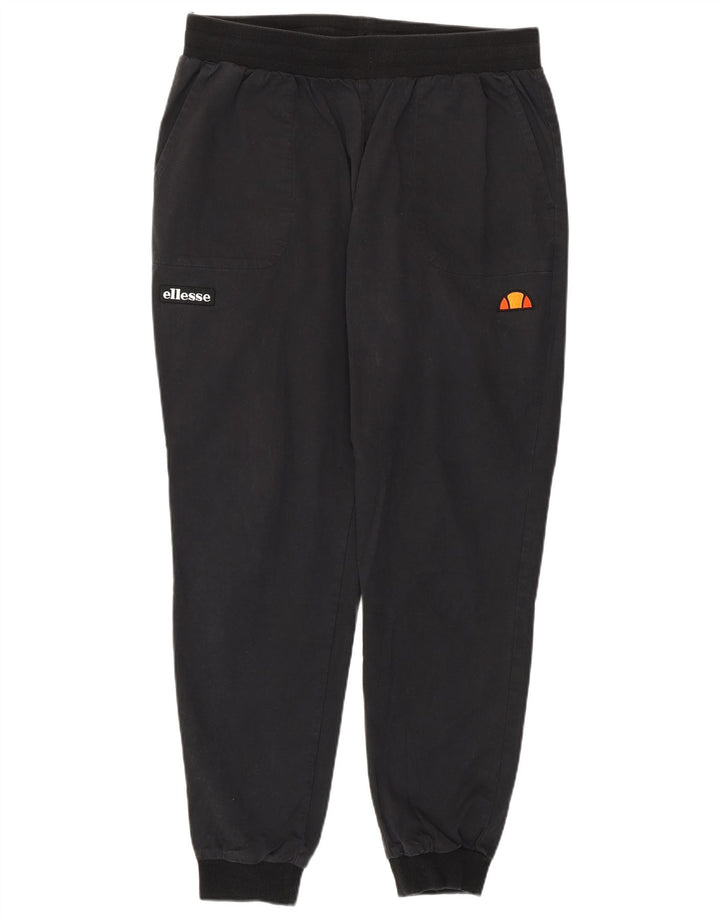 ELLESSE Womens Graphic Tracksuit Trousers Joggers UK 16 Large  Black