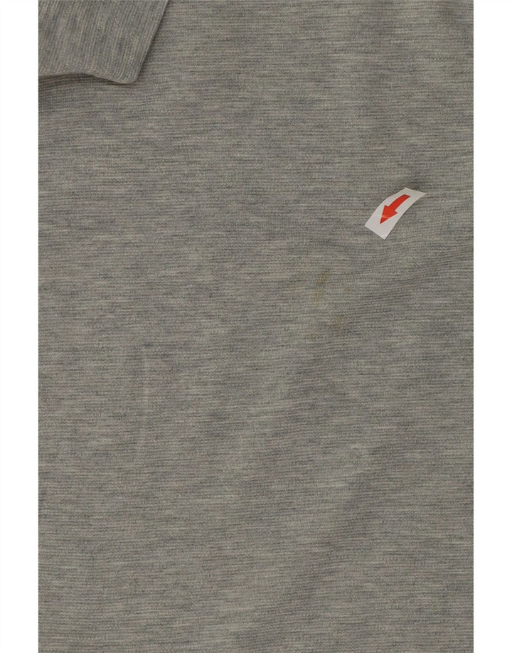 Lacoste Mens Polo Shirt Size 4 Medium Grey Flecked Cotton