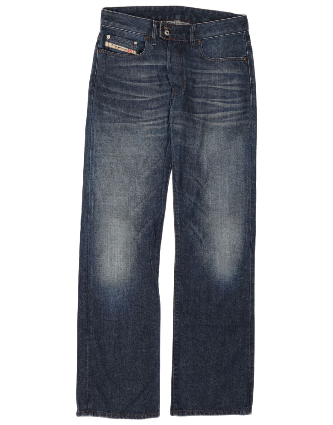 Diesel Mens Straight Jeans W30 L32 Blue Cotton