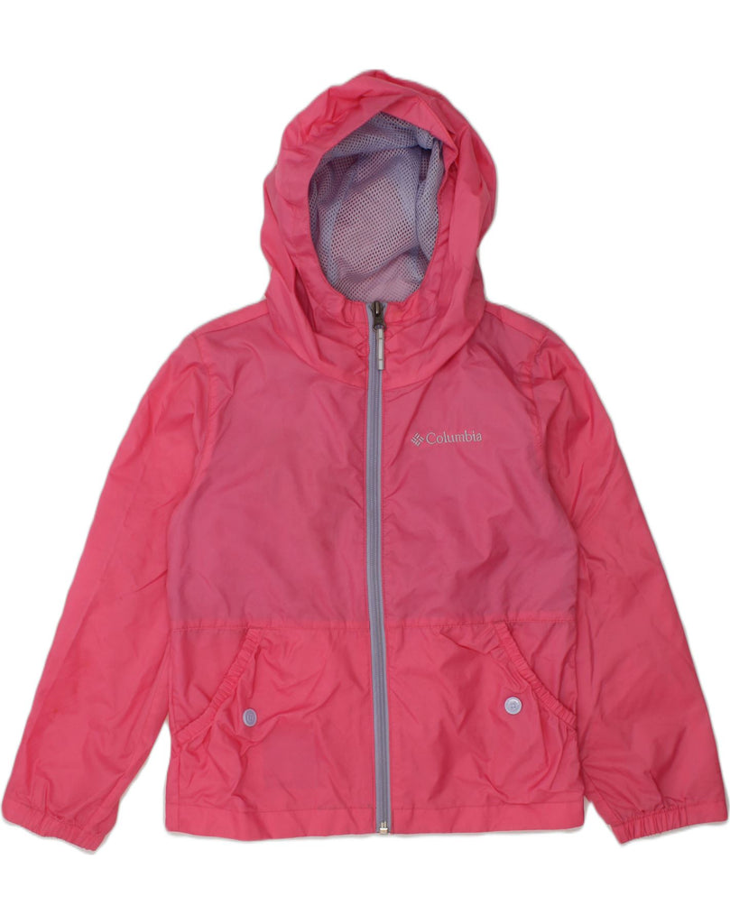 COLUMBIA Girls Rain Jacket 5-6 Years XS Pink Nylon | Vintage Columbia | Thrift | Second-Hand Columbia | Used Clothing | Messina Hembry 