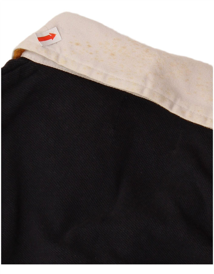 KAPPA Mens Long Sleeve Rugby Polo Shirt XL Navy Blue Colourblock