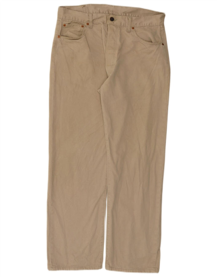 Levi's Mens 551 Straight Jeans W36 L30 Beige Cotton