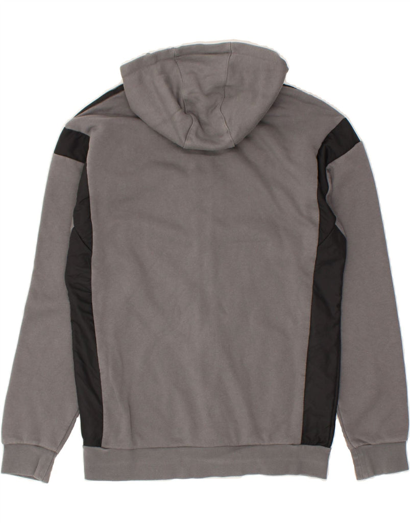 ADIDAS Boys Zip Hoodie Sweater 15-16 Years Grey Colourblock Cotton | Vintage Adidas | Thrift | Second-Hand Adidas | Used Clothing | Messina Hembry 