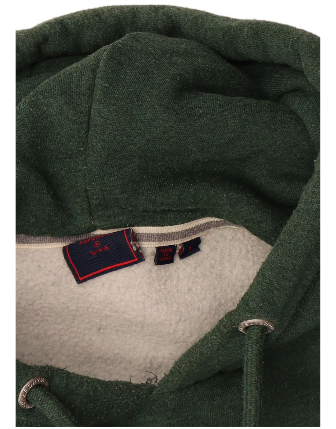 Superdry Mens Hoodie Jumper Large Green Cotton