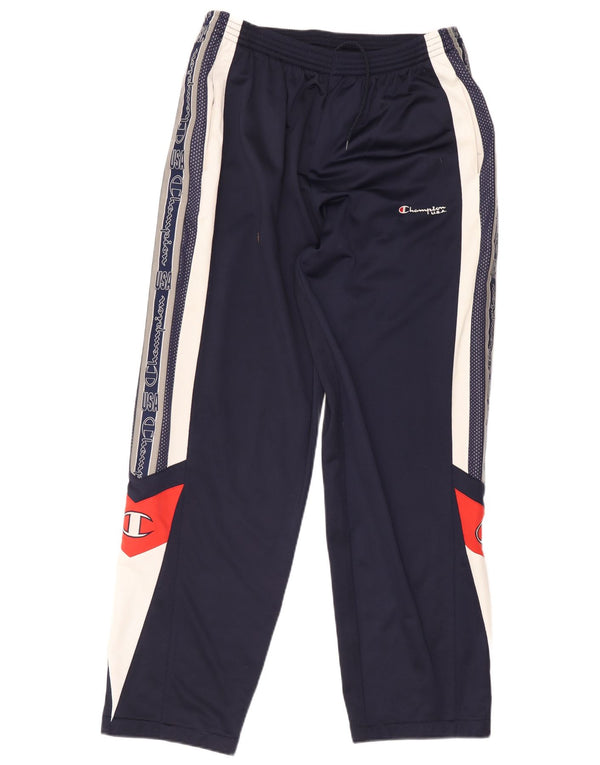 Champion Mens USA Graphic Tracksuit Trousers XL Navy Blue Colourblock