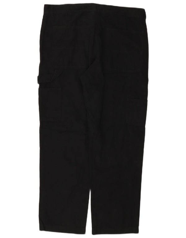 Quiksilver Mens Straight Cargo Trousers W34 L28 Black Cotton