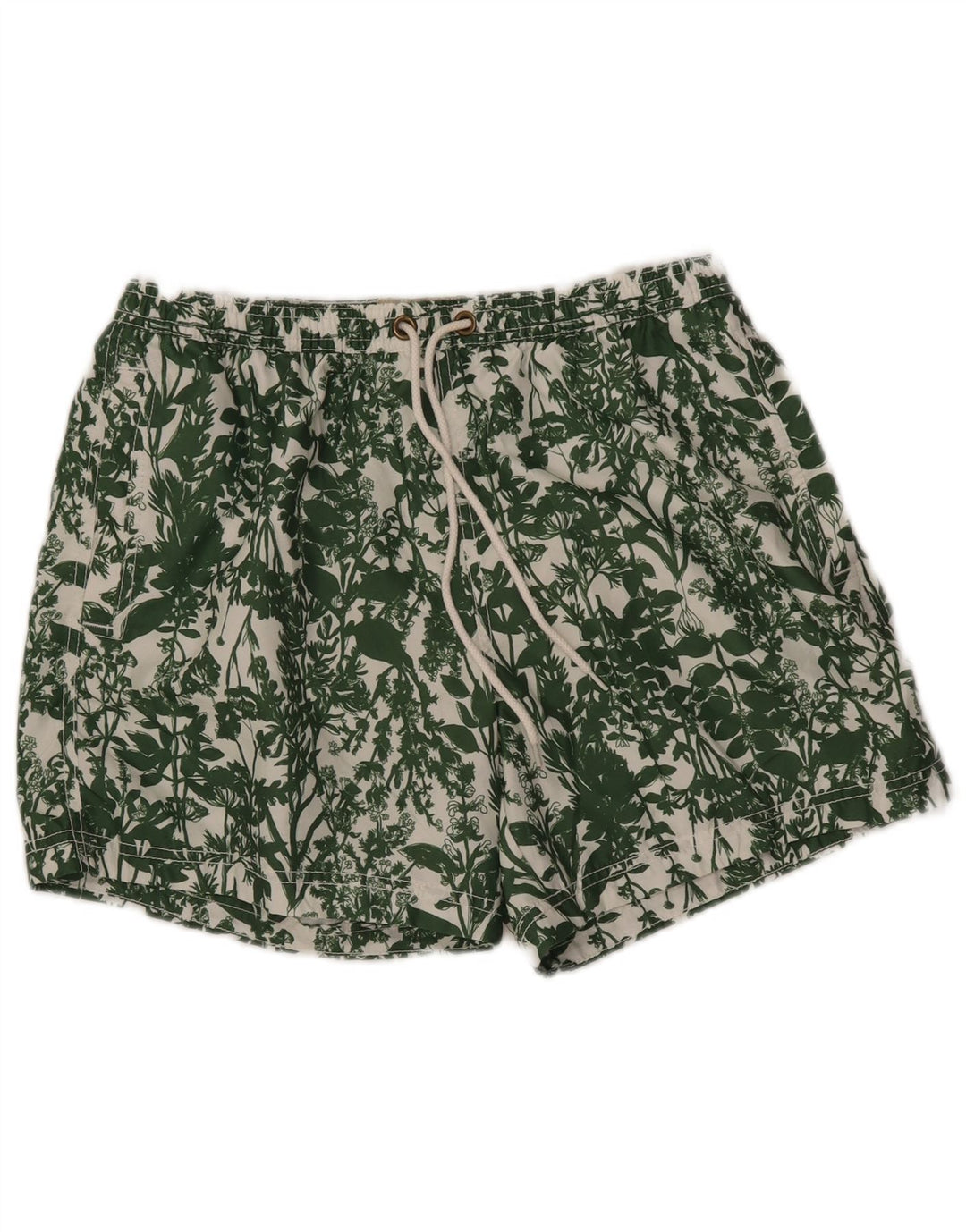 JACK WILLS Mens Swimming Shorts Medium Green Floral