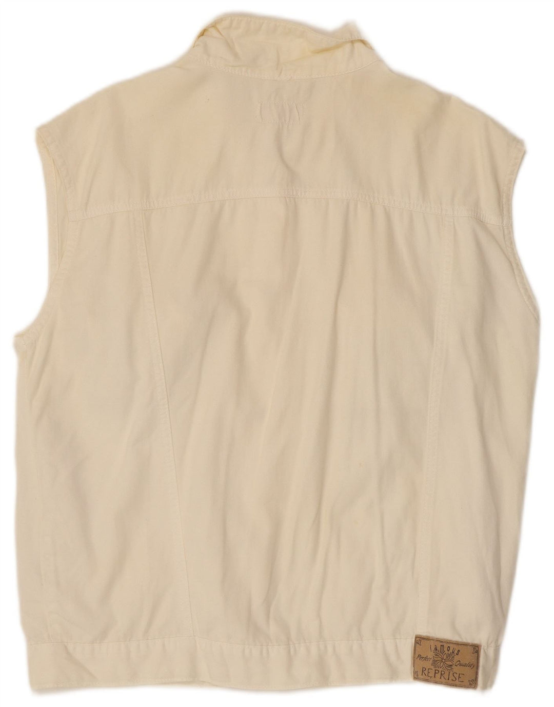 Reprise Womens Denim Gilet UK 16 Large Off White