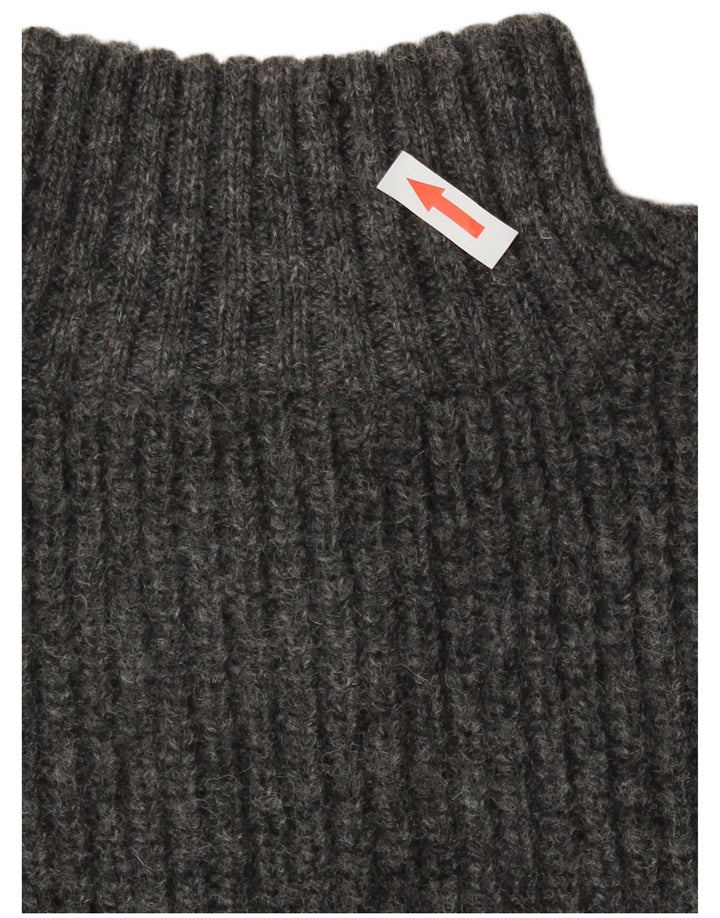Columbia Mens Zip Neck Jumper Sweater Medium Grey Wool
