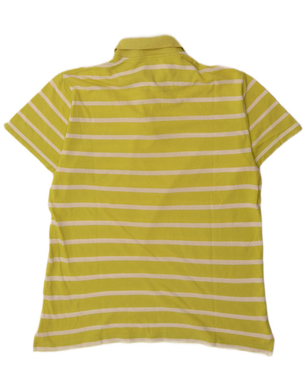 Harmont & Blaine Mens Polo Shirt 2XL Green Striped Cotton