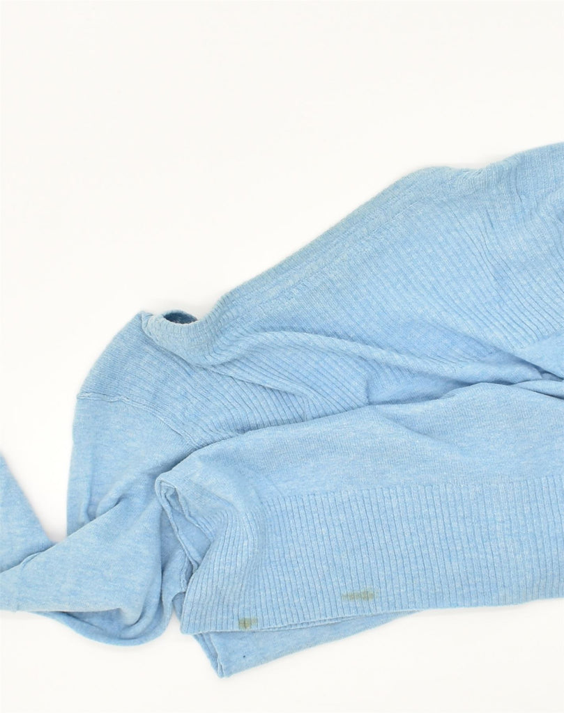 FAT FACE Womens 1/2 Sleeve Cardigan Sweater UK 8 Small Blue Cotton | Vintage Fat Face | Thrift | Second-Hand Fat Face | Used Clothing | Messina Hembry 