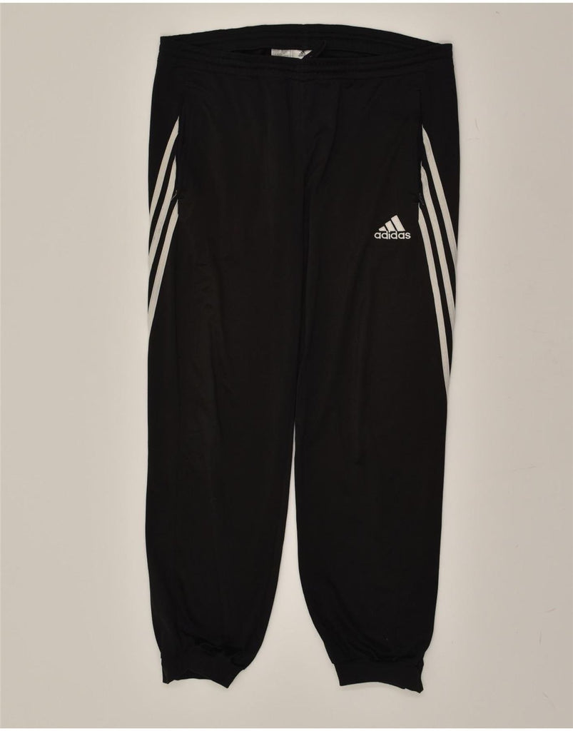 ADIDAS Mens Graphic Tracksuit Trousers Joggers Large Black Polyester | Vintage Adidas | Thrift | Second-Hand Adidas | Used Clothing | Messina Hembry 