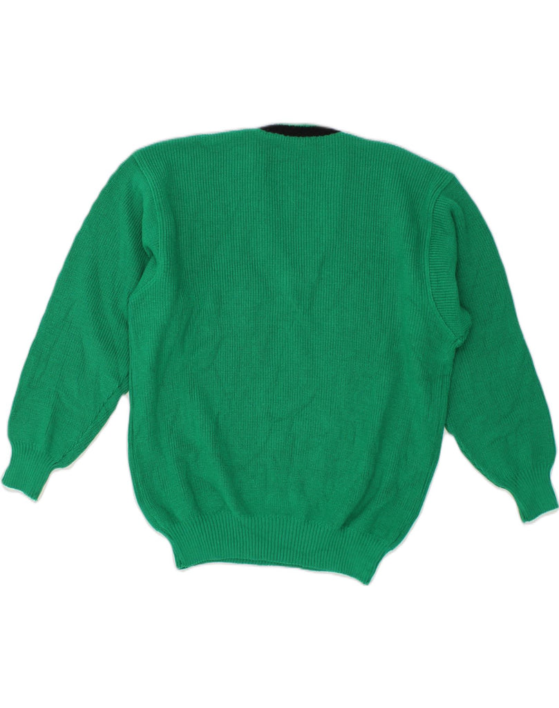 NAVIGARE Mens V-Neck Jumper Sweater Large Green Wool | Vintage Navigare | Thrift | Second-Hand Navigare | Used Clothing | Messina Hembry 