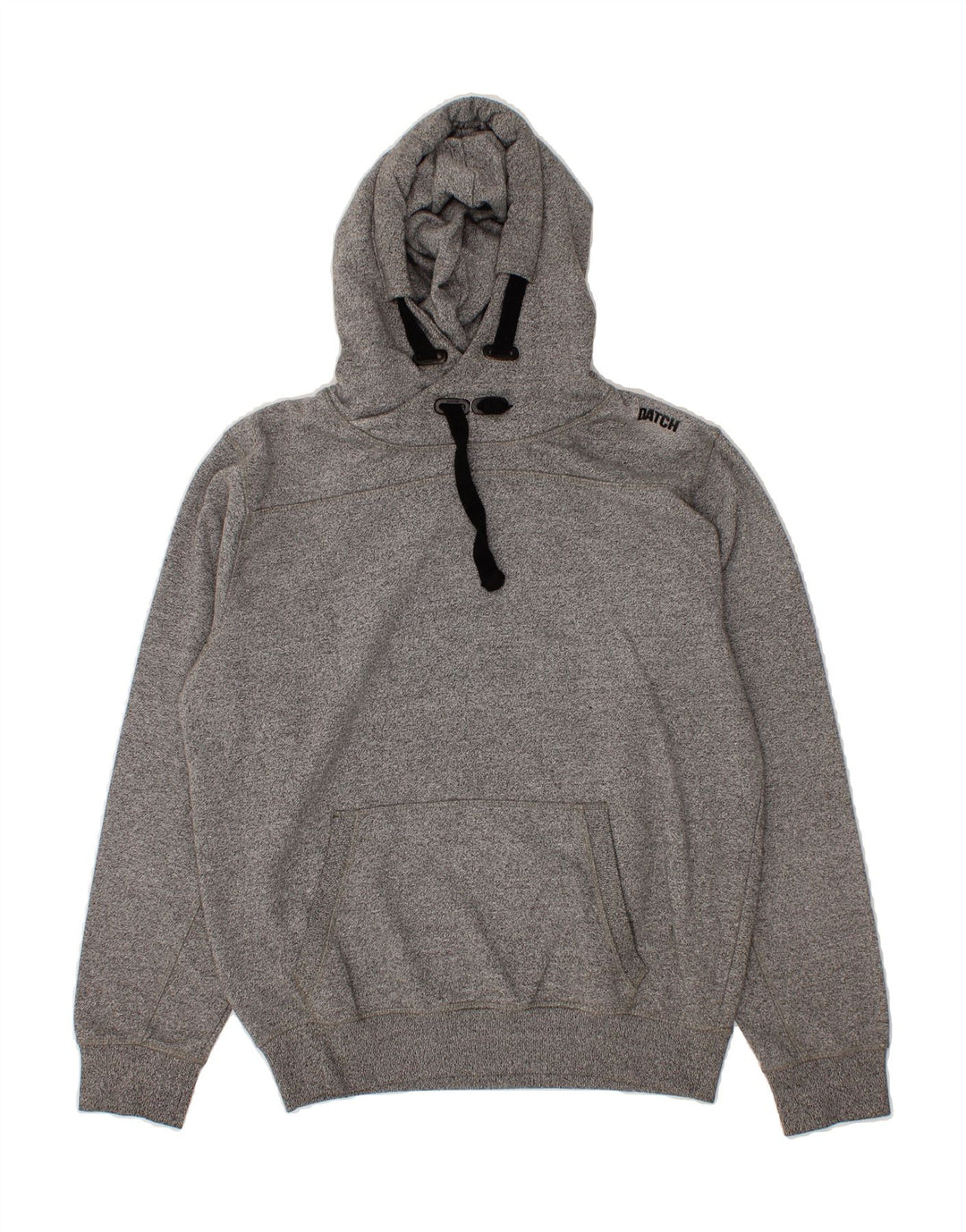 DATCH Womens Couture Hoodie Jumper UK 18 XL Grey Flecked Cotton Vintage Datch and Second-Hand Datch from Messina Hembry 